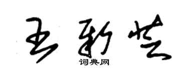 朱錫榮王新芝草書個性簽名怎么寫