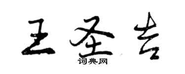 曾慶福王聖吉行書個性簽名怎么寫