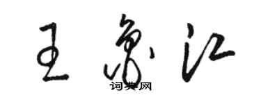 駱恆光王魯江草書個性簽名怎么寫