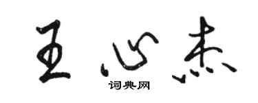 駱恆光王心傑行書個性簽名怎么寫