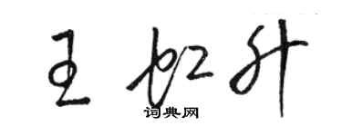 駱恆光王虹升草書個性簽名怎么寫