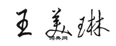 駱恆光王美琳行書個性簽名怎么寫