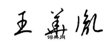 梁錦英王華胤草書個性簽名怎么寫