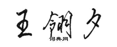 駱恆光王翎夕行書個性簽名怎么寫