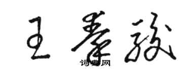 駱恆光王秦駿草書個性簽名怎么寫