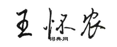 駱恆光王懷農行書個性簽名怎么寫