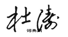 駱恆光杜濤草書個性簽名怎么寫