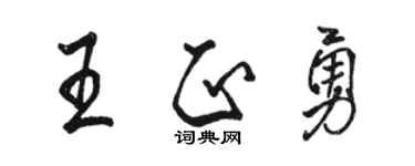 駱恆光王正勇行書個性簽名怎么寫