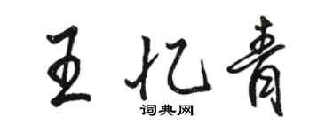 駱恆光王憶青行書個性簽名怎么寫