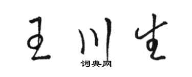 駱恆光王川生草書個性簽名怎么寫