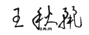 駱恆光王秋麗草書個性簽名怎么寫