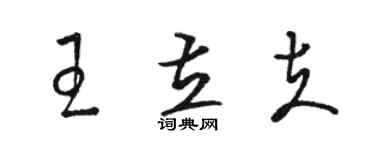 駱恆光王立夫草書個性簽名怎么寫