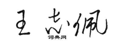駱恆光王志佩草書個性簽名怎么寫