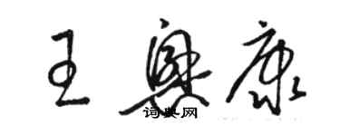 駱恆光王興康草書個性簽名怎么寫