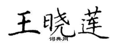 丁謙王曉蓮楷書個性簽名怎么寫