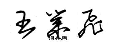 朱錫榮王業飛草書個性簽名怎么寫