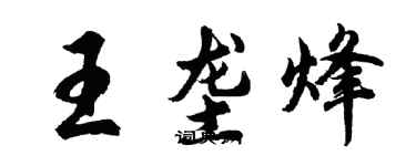 胡問遂王壟烽行書個性簽名怎么寫