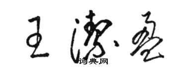 駱恆光王潔盈草書個性簽名怎么寫