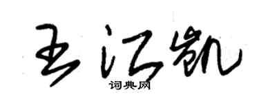朱錫榮王江凱草書個性簽名怎么寫