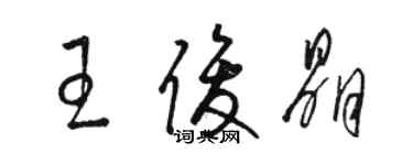 駱恆光王俊晶草書個性簽名怎么寫