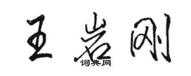 駱恆光王岩剛行書個性簽名怎么寫