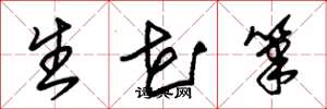 朱錫榮生花筆草書怎么寫