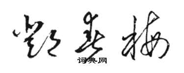 駱恆光鄧春梅草書個性簽名怎么寫