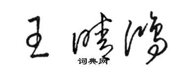駱恆光王晴鴻草書個性簽名怎么寫