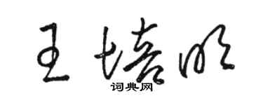 駱恆光王培明草書個性簽名怎么寫