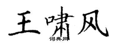 丁謙王嘯風楷書個性簽名怎么寫