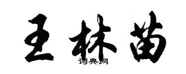 胡問遂王林苗行書個性簽名怎么寫