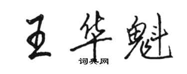 駱恆光王華魁行書個性簽名怎么寫