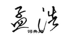 駱恆光孟浩草書個性簽名怎么寫