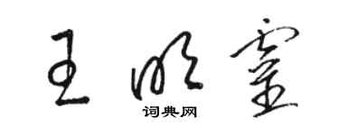 駱恆光王明靈草書個性簽名怎么寫