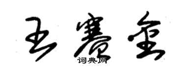 朱錫榮王賽金草書個性簽名怎么寫