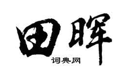 胡問遂田暉行書個性簽名怎么寫