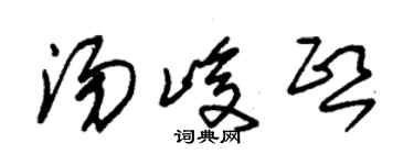 朱錫榮湯峻熙草書個性簽名怎么寫