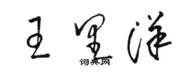 駱恆光王里洋草書個性簽名怎么寫