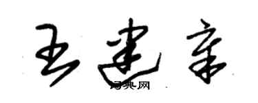 朱錫榮王建章草書個性簽名怎么寫