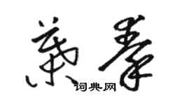 駱恆光葉秦草書個性簽名怎么寫