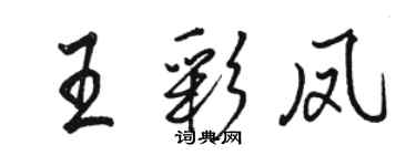 駱恆光王彩鳳行書個性簽名怎么寫