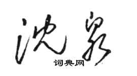 駱恆光沈泉草書個性簽名怎么寫