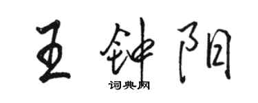 駱恆光王鍾陽行書個性簽名怎么寫