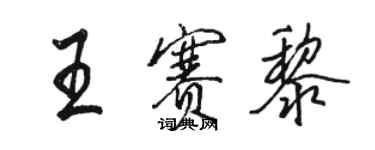 駱恆光王賽黎行書個性簽名怎么寫