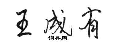 駱恆光王成有行書個性簽名怎么寫