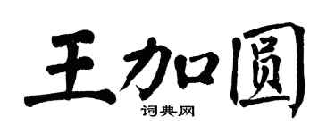 翁闓運王加圓楷書個性簽名怎么寫