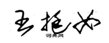 朱錫榮王挺女草書個性簽名怎么寫