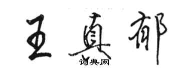 駱恆光王真郁行書個性簽名怎么寫