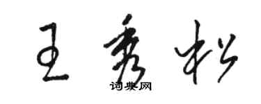 駱恆光王秀松草書個性簽名怎么寫