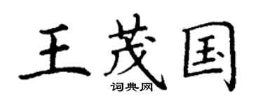 丁謙王茂國楷書個性簽名怎么寫